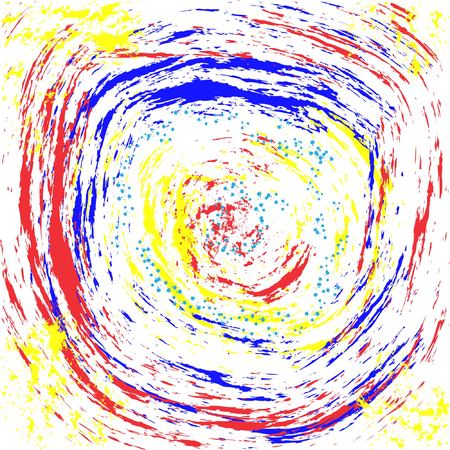 Brushes of different sizes and configurations in an abstract drawingのイラスト素材