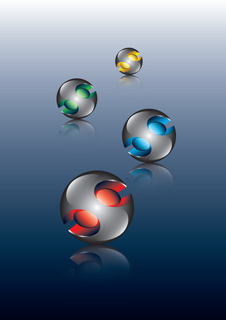 design with four different colorsのイラスト素材