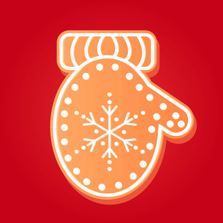 Christmas gingerbread on a colored background. New Year and Christmas icons, illustration, pattern.のイラスト素材