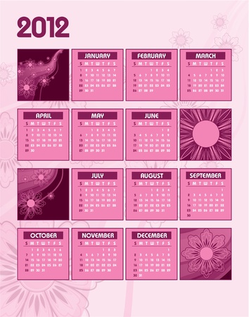 2012 Calendarのイラスト素材