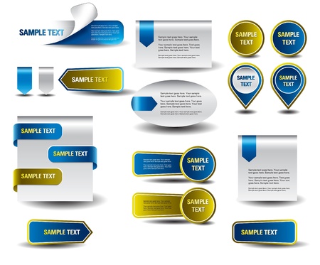 Stickers and banners set  のイラスト素材
