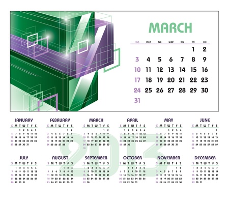 2013 Calendar  March のイラスト素材