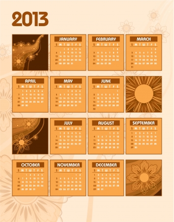 2013 Calendarのイラスト素材