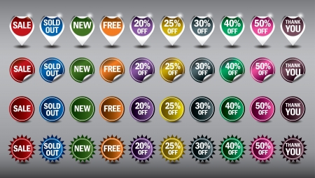 Set of Selling Badges  Vector Illustration  のイラスト素材