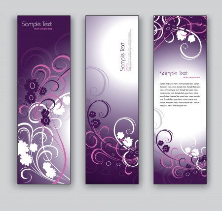 Vector Banners  Abstract Backgrounds  Floral Theme のイラスト素材