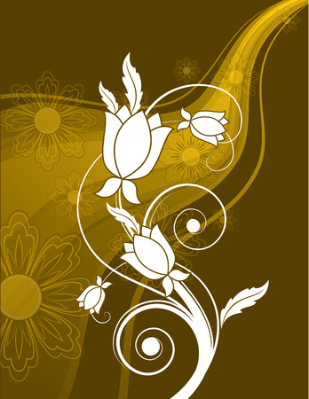 Abstract Vector Floral Background のイラスト素材