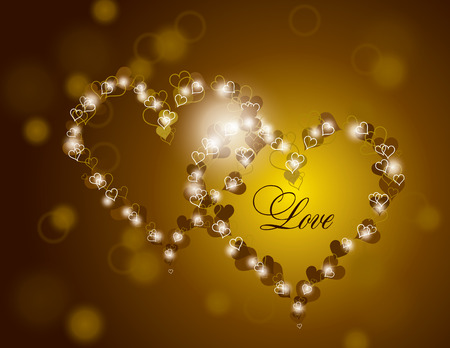 Hearts. Valentines Day Background.のイラスト素材