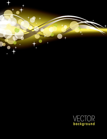 Abstract Wavy Illustration with Sparkles.のイラスト素材