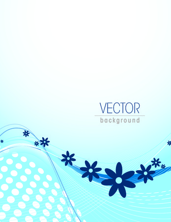 Vector Background with Abstract Flowers.のイラスト素材