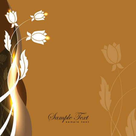 Abstract Vector Floral Background.のイラスト素材