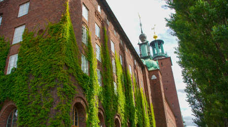 Stockholm City Hall is the building of the Municipal Council for the City of Stockholm in Swedenの写真素材