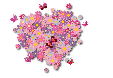 Heart from flowersのイラスト素材