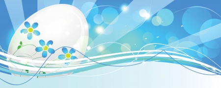 white Easter egg against with linesのイラスト素材