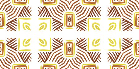 Embroidery in the traditions of Peru, Aztecs and Maya. Geometric folk ornament fabric.  Colorful seamless pattern in Spanish, Mexican, African,  American Indian rug. Tribal embroidery. Old carpet.の写真素材