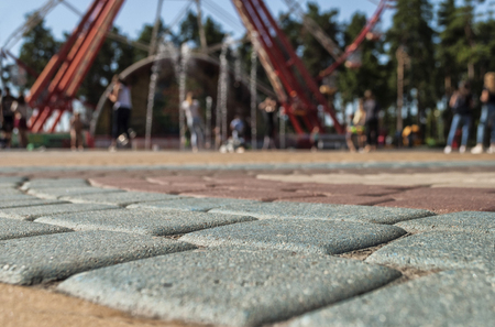 Cityscape, pavement with blurred background