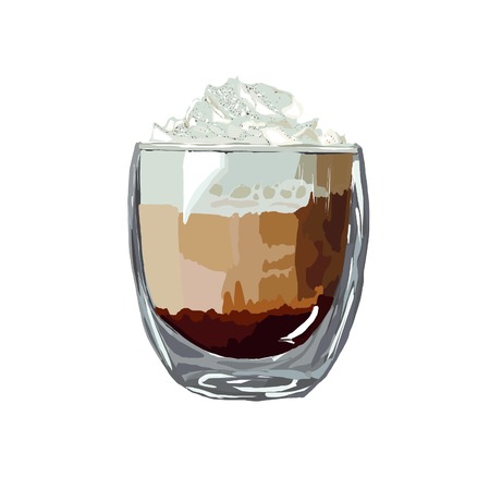 cup of coffee vector illustration isolated on white background.のイラスト素材