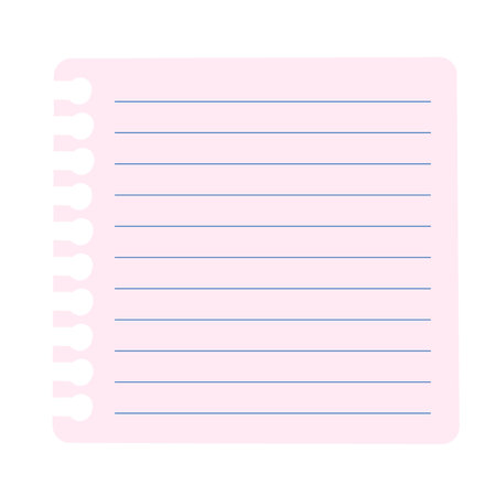 Square Lined paper from a notebook. Empty notebook paper. education concept. vector illustrationのイラスト素材