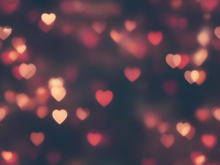 Heart bokeh background, valentine's day background.の素材