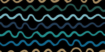 Brush strokes seamless pattern. Modern horizontal wave color stripes print. Great for textile, fabric, wallpaper, wrapping, scrapbook and packagingのイラスト素材