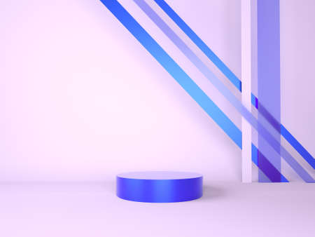 Product podium on pastel background 3d. Abstract minimal geometry concept. Studio stand platform...