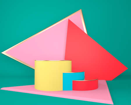 Abstract geometric shapes of product display with minimal and modern concepts, pedestal, podium,...