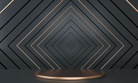 3d abstract background, mock up scene geometry shape podium for product display, 3d.の写真素材