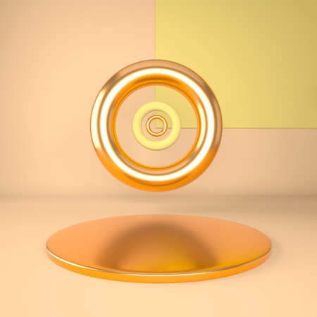 3d abstract background, mock up scene geometry shape podium for product display.