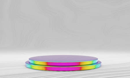 Pedestal for display, platform for design, blank product. 3D.