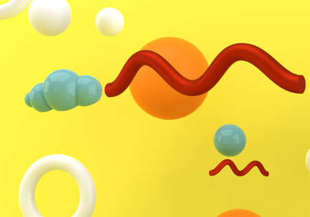 Background of 3d geometric shapes. 3d render.