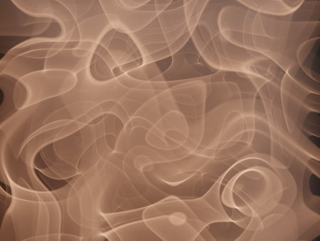 Orang smoke on black background, 3d rendering.の写真素材