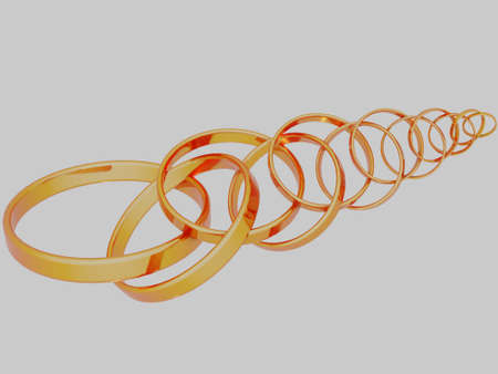 golden circles and rings. Decoration design element of gold foil gilding texture. Sparkling twirl...