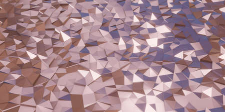 Triangle abstract background. Pink background, 3d rendering. Stock illustration.の写真素材