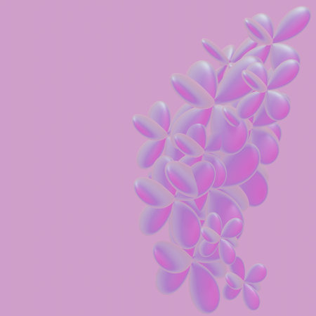 Flowers composition. Frame made of pink flowers. 3d illustrationの写真素材