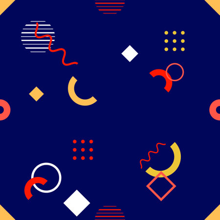Trendy seamless, geometric pattern, vector illustration with geometric figures. Design backgrounds for invitation, brochure and promotion template.のイラスト素材
