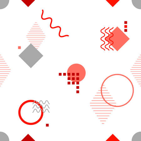 Trendy seamless, geometric pattern, vector illustration with geometric figures. Design backgrounds for invitation, brochure and template.のイラスト素材