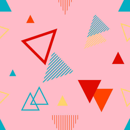 Trendy seamless, geometric pattern, vector illustration with geometric figures. Design backgrounds for invitation, brochure and template.のイラスト素材