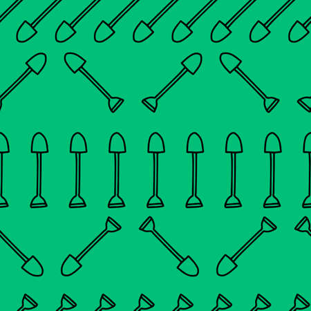 Shovel icon pattern seamless. Shovel icon pattern for web and mobile, fabric, vector.のイラスト素材