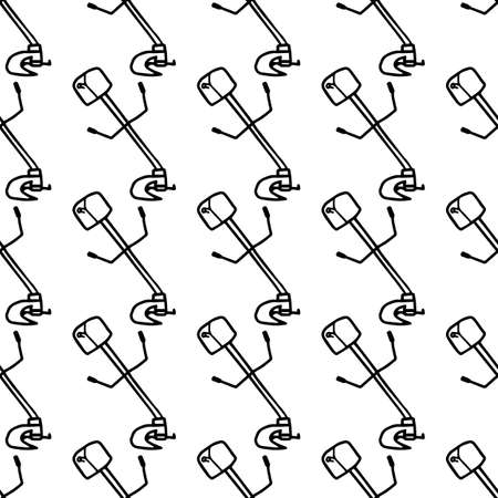 Mower icon isolated seamless pattern. Mower cutting grass. Vector Illustrationのイラスト素材