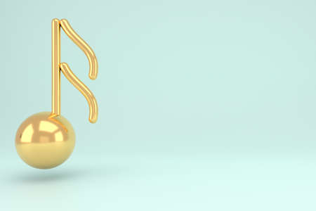 3d illustration of music note. Music melody backgroundの写真素材