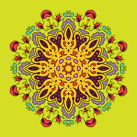 Circular decorative geometric patternのイラスト素材