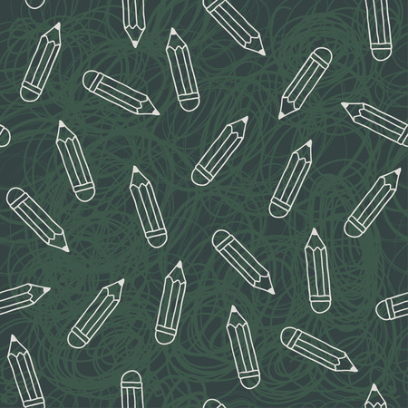 Background with pencils. Vector seamless pattern.のイラスト素材