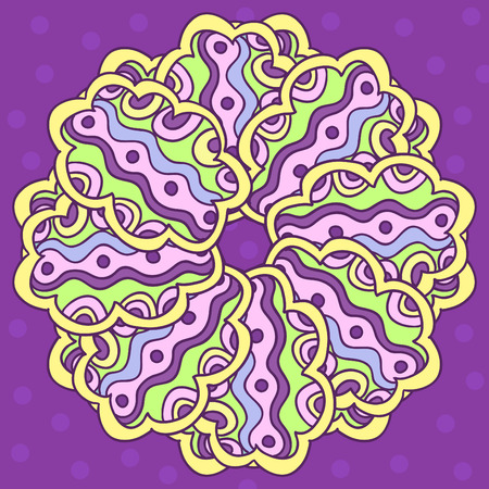 Round ornamental vector shapeのイラスト素材