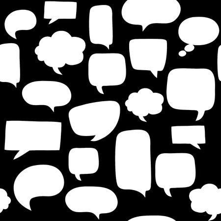 Speech bubbles seamless patternのイラスト素材