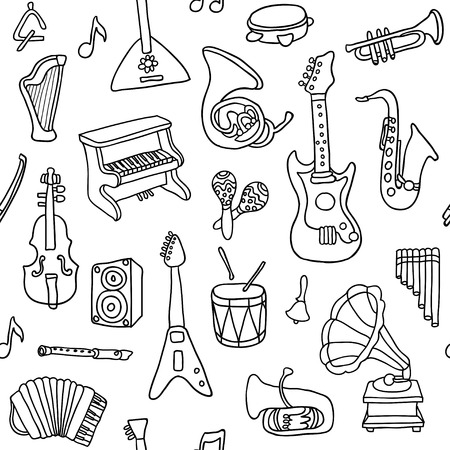 Music seamless pattern Illustrationのイラスト素材