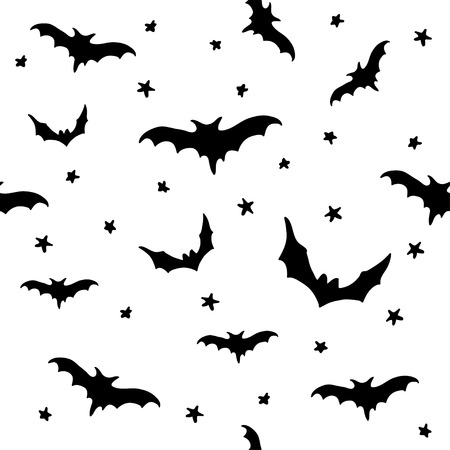 seamless vector pattern with batsのイラスト素材