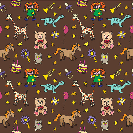 seamless pattern with toysのイラスト素材