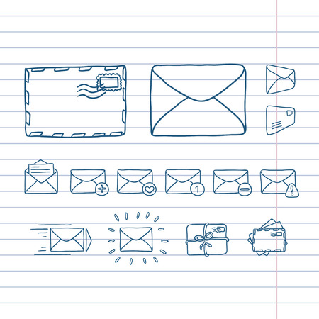 mail iconsのイラスト素材
