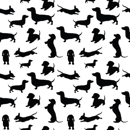 Seamless pattern with dogsのイラスト素材