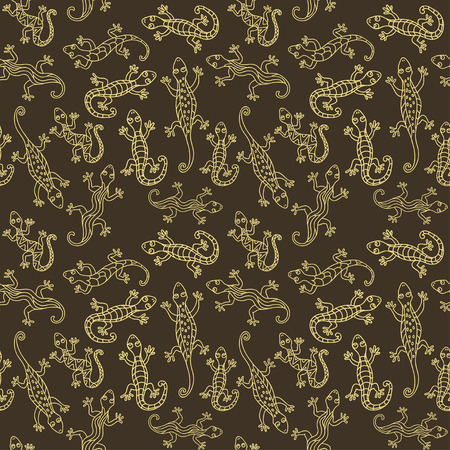 Lizards. Seamless Abstract background. Vector pattern.のイラスト素材