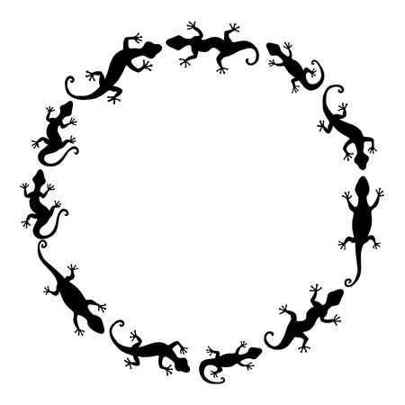 Lizards. Vector Abstract background.のイラスト素材